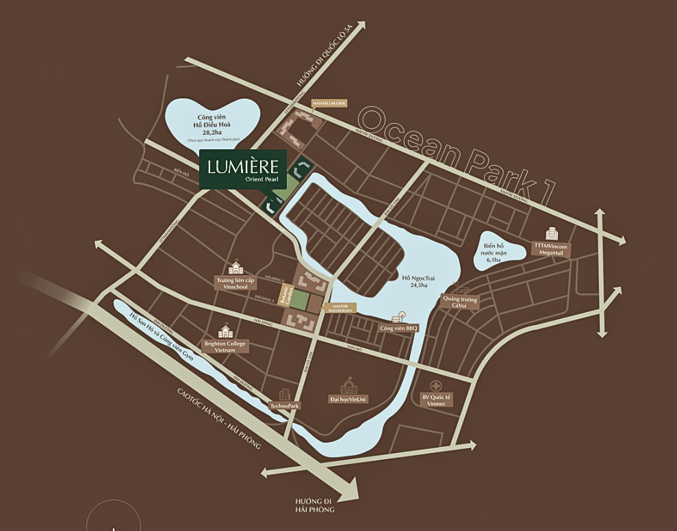 Vị trí dự án LUMIÈRE Orient Pearl 